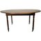 Large Antique French Provençal Walnut Extendable Table with Turned Legs and Brass Wheels, Image 2
