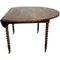 Large Antique French Provençal Walnut Extendable Table with Turned Legs and Brass Wheels, Image 7