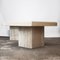 Italian Postmodern Square Travertine Side Tables attributed to Stone International, 1970s, Set of 2 11