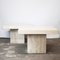 Italian Postmodern Square Travertine Side Tables attributed to Stone International, 1970s, Set of 2 9