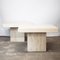 Italian Postmodern Square Travertine Side Tables attributed to Stone International, 1970s, Set of 2 1