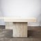 Italian Postmodern Square Travertine Side Tables attributed to Stone International, 1970s, Set of 2 6