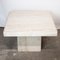 Italian Postmodern Square Travertine Side Tables attributed to Stone International, 1970s, Set of 2 3