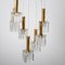 Cascading Glass and Brass Pendant fro Peill Putzler, 1970s 9