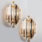 Clear Gold Glass Brass Sconces in the style of Venini, 1970s, Set of 2 13