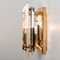 Clear Gold Glass Brass Sconces in the style of Venini, 1970s, Set of 2 8