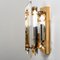 Clear Gold Glass Brass Sconces in the style of Venini, 1970s, Set of 2 10