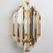 Clear Gold Glass Brass Sconces in the style of Venini, 1970s, Set of 2 9