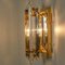 Clear Gold Glass Brass Sconces in the style of Venini, 1970s, Set of 2 6