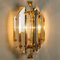 Clear Gold Glass Brass Sconces in the style of Venini, 1970s, Set of 2 5