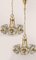 Modernist Sische Glass and Brass Chandelier attributed to J. T. Kalmar for Kalmar, 1960s 4