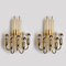 Gold Brass Wall Lights in the style of Florian Schulz, 1970s, Set of 2 5