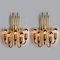 Gold Brass Wall Lights in the style of Florian Schulz, 1970s, Set of 2 8