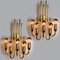Gold Brass Wall Lights in the style of Florian Schulz, 1970s, Set of 2 7