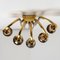 Gold Brass Wall Lights in the style of Florian Schulz, 1970s, Set of 2 14