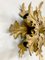 Mid-Century Italian Gilt Floral Leaves Ceiling Wall Lamp Scones, 1960s 2