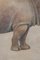 Französischer Künstler, Nashorn, 20. Jahrhundert, Leinwandgemälde 4