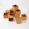 Modular Wooden Cubes, 1970s, Set of 10 2