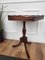 Italian Hexagonal Walnut Side Table wit Gilt-Frame Leather and Tripod Legs, 1960s 5