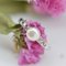 French Diamond Cultured Pearl 18 Karat White Gold Ring, 1950s 3
