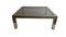 Chrome and Brass Frame Coffee Table, Image 1