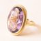 Vintage 14k Yellow Gold Amethyst Cocktail Ring, 70s, Image 2