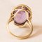 Vintage 14k Yellow Gold Amethyst Cocktail Ring, 70s, Image 5