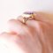 Vintage 14k Yellow Gold Amethyst Cocktail Ring, 70s 15