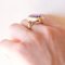 Vintage 14k Yellow Gold Amethyst Cocktail Ring, 70s, Image 15