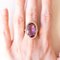 Vintage 14k Yellow Gold Amethyst Cocktail Ring, 70s 11