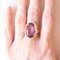 Vintage 14k Yellow Gold Amethyst Cocktail Ring, 70s, Image 12