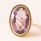 Vintage 14k Yellow Gold Amethyst Cocktail Ring, 70s 1