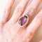 Vintage 14k Yellow Gold Amethyst Cocktail Ring, 70s, Image 16