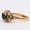 Vintage 9k Yellow Gold Ring with Sapphires, 1970s 4