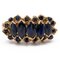 Vintage 9k Yellow Gold Ring with Sapphires, 1970s 1