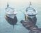 Bosch, Studien zu Fischerbooten, Ölgemälde, Gerahmt, 2er Set 3