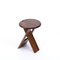 Mid-Century TS Folding Stool in Oak attributed to Roger Tallon for Sentou, France, 1970s 3