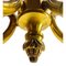 Art Deco Bronze Chandelier Details with 5 Glass Shades, 1930s, Image 15