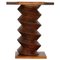 Mid-Century French Elm Corkscrew Pedestal Table, Image 1