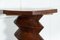 Mid-Century French Elm Corkscrew Pedestal Table, Image 2