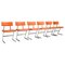 Chaises Zig Zag en Métal et Similicuir Orange, Belgique, 1960s, Set de 6 1