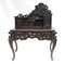 Carved Japanese Desk and Chair, 1880s, Image 1