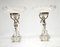 French Silver Plate Glass Cherub Comports, Set of 2 1