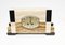 French Art Deco Mantle Clock in Marble, 1930s, Image 2