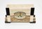 French Art Deco Mantle Clock in Marble, 1930s 1
