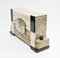 French Art Deco Mantle Clock in Marble, 1930s 3