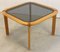 Mid-Century Coffee Table with Smoked Glass Top 1