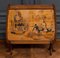 Pyrographed Wooden Fire Screen Breton Market Monogram 1