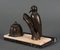 Art Deco Inkwell wit Woodpecker on Marble Branch from Franjou Hippolyte Moreau, 1930s 6