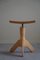 Mid-Century Modern Danish Swivel Tripod Stool in Elm, 1970s 3